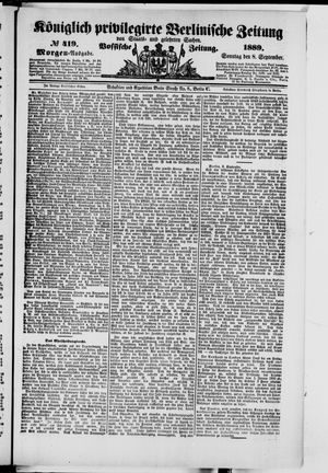Königlich privilegirte Berlinische Zeitung von Staats- und gelehrten Sachen vom 08.09.1889