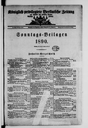 Königlich privilegirte Berlinische Zeitung von Staats- und gelehrten Sachen on Jan 1, 1890