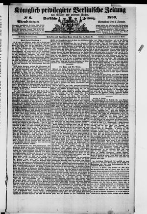 Königlich privilegirte Berlinische Zeitung von Staats- und gelehrten Sachen vom 04.01.1890