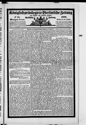 Königlich privilegirte Berlinische Zeitung von Staats- und gelehrten Sachen on Jan 10, 1890