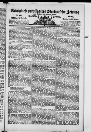 Königlich privilegirte Berlinische Zeitung von Staats- und gelehrten Sachen on Jan 12, 1890