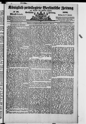 Königlich privilegirte Berlinische Zeitung von Staats- und gelehrten Sachen vom 17.01.1890