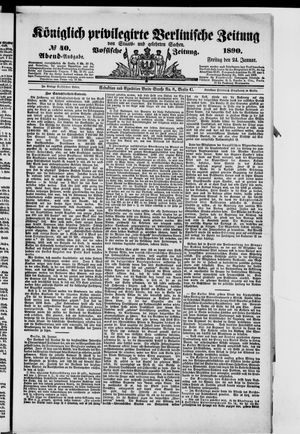 Königlich privilegirte Berlinische Zeitung von Staats- und gelehrten Sachen vom 24.01.1890