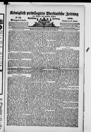 Königlich privilegirte Berlinische Zeitung von Staats- und gelehrten Sachen vom 28.01.1890