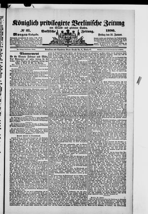 Königlich privilegirte Berlinische Zeitung von Staats- und gelehrten Sachen vom 31.01.1890