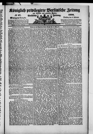 Königlich privilegirte Berlinische Zeitung von Staats- und gelehrten Sachen vom 04.02.1890
