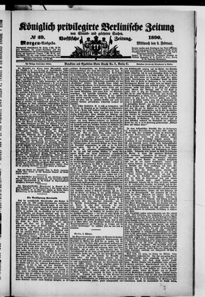 Königlich privilegirte Berlinische Zeitung von Staats- und gelehrten Sachen on Feb 5, 1890
