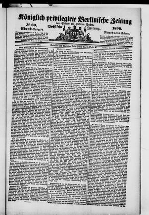 Königlich privilegirte Berlinische Zeitung von Staats- und gelehrten Sachen vom 05.02.1890