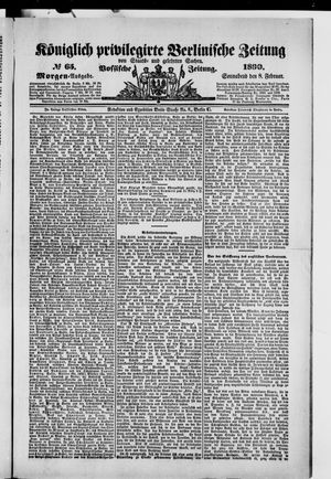 Königlich privilegirte Berlinische Zeitung von Staats- und gelehrten Sachen vom 08.02.1890