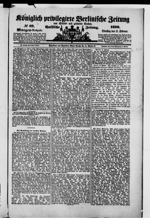 Königlich privilegirte Berlinische Zeitung von Staats- und gelehrten Sachen vom 11.02.1890