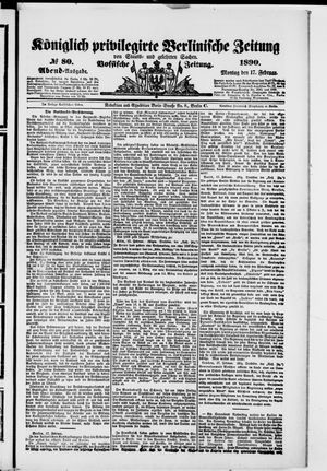 Königlich privilegirte Berlinische Zeitung von Staats- und gelehrten Sachen vom 17.02.1890