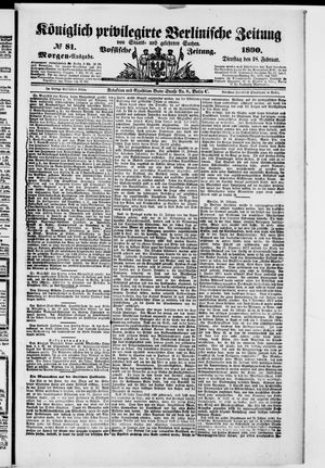 Königlich privilegirte Berlinische Zeitung von Staats- und gelehrten Sachen vom 18.02.1890