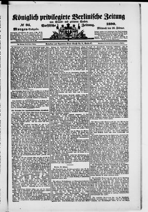 Königlich privilegirte Berlinische Zeitung von Staats- und gelehrten Sachen on Feb 26, 1890