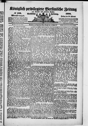 Königlich privilegirte Berlinische Zeitung von Staats- und gelehrten Sachen vom 28.02.1890