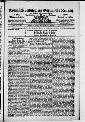 Königlich privilegirte Berlinische Zeitung von Staats- und gelehrten Sachen on Mar 1, 1890