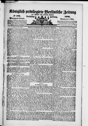 Königlich privilegirte Berlinische Zeitung von Staats- und gelehrten Sachen on Mar 2, 1890
