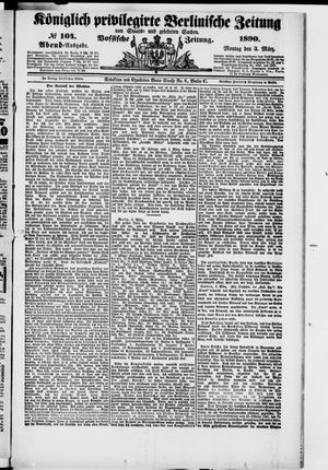 Königlich privilegirte Berlinische Zeitung von Staats- und gelehrten Sachen vom 03.03.1890