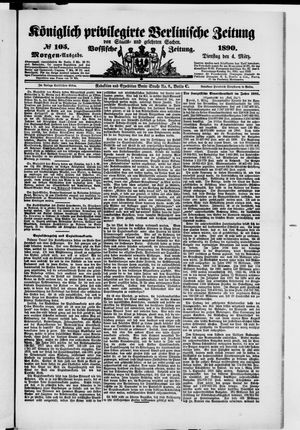 Königlich privilegirte Berlinische Zeitung von Staats- und gelehrten Sachen on Mar 4, 1890