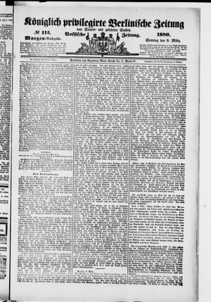 Königlich privilegirte Berlinische Zeitung von Staats- und gelehrten Sachen vom 09.03.1890