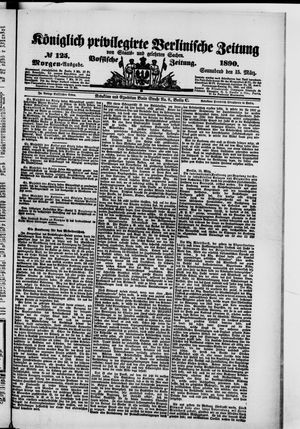 Königlich privilegirte Berlinische Zeitung von Staats- und gelehrten Sachen vom 15.03.1890