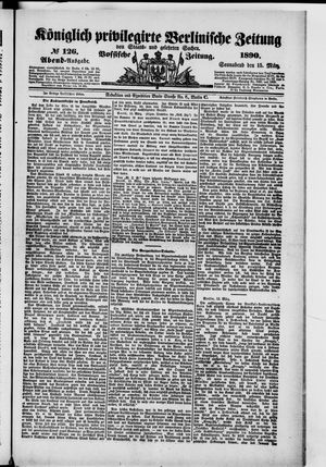 Königlich privilegirte Berlinische Zeitung von Staats- und gelehrten Sachen vom 15.03.1890