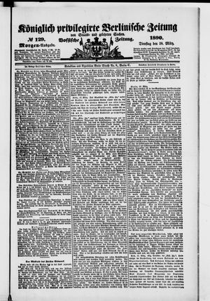 Königlich privilegirte Berlinische Zeitung von Staats- und gelehrten Sachen vom 18.03.1890
