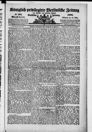 Königlich privilegirte Berlinische Zeitung von Staats- und gelehrten Sachen vom 19.03.1890