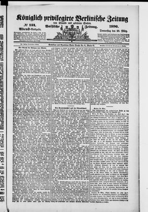 Königlich privilegirte Berlinische Zeitung von Staats- und gelehrten Sachen vom 20.03.1890