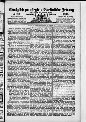 Königlich privilegirte Berlinische Zeitung von Staats- und gelehrten Sachen vom 25.03.1890