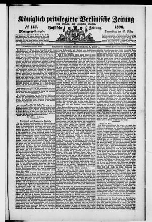 Königlich privilegirte Berlinische Zeitung von Staats- und gelehrten Sachen vom 27.03.1890