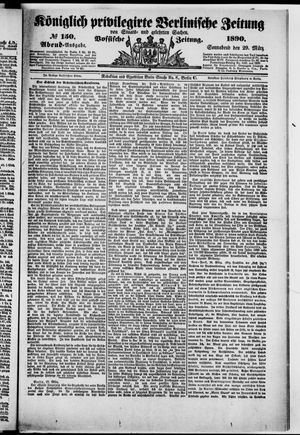 Königlich privilegirte Berlinische Zeitung von Staats- und gelehrten Sachen on Mar 29, 1890