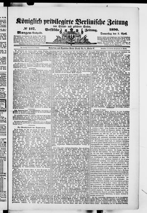Königlich privilegirte Berlinische Zeitung von Staats- und gelehrten Sachen vom 03.04.1890