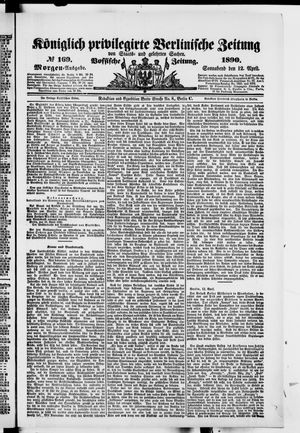 Königlich privilegirte Berlinische Zeitung von Staats- und gelehrten Sachen on Apr 12, 1890