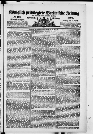 Königlich privilegirte Berlinische Zeitung von Staats- und gelehrten Sachen vom 14.04.1890