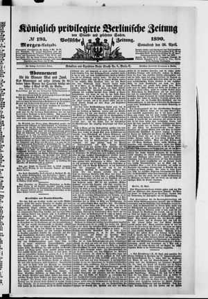 Königlich privilegirte Berlinische Zeitung von Staats- und gelehrten Sachen vom 26.04.1890