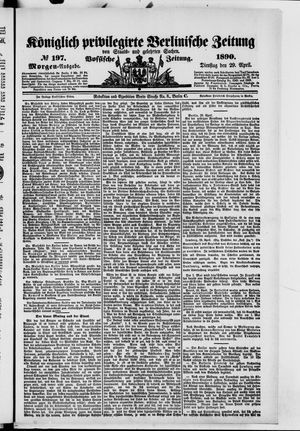 Königlich privilegirte Berlinische Zeitung von Staats- und gelehrten Sachen on Apr 29, 1890