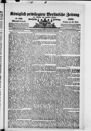 Königlich privilegirte Berlinische Zeitung von Staats- und gelehrten Sachen on Apr 29, 1890