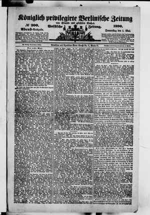 Königlich privilegirte Berlinische Zeitung von Staats- und gelehrten Sachen vom 01.05.1890