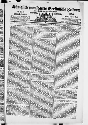 Königlich privilegirte Berlinische Zeitung von Staats- und gelehrten Sachen on May 9, 1890