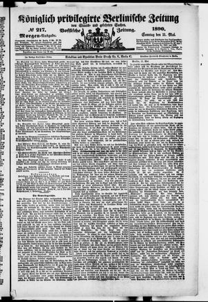 Königlich privilegirte Berlinische Zeitung von Staats- und gelehrten Sachen vom 11.05.1890