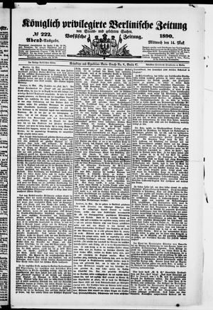 Königlich privilegirte Berlinische Zeitung von Staats- und gelehrten Sachen on May 14, 1890