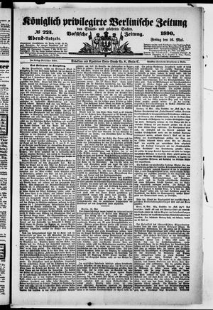Königlich privilegirte Berlinische Zeitung von Staats- und gelehrten Sachen vom 16.05.1890