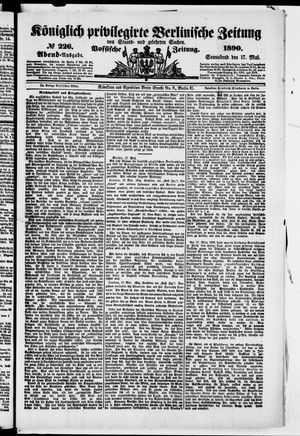 Königlich privilegirte Berlinische Zeitung von Staats- und gelehrten Sachen vom 17.05.1890