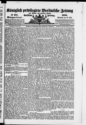 Königlich privilegirte Berlinische Zeitung von Staats- und gelehrten Sachen on May 21, 1890