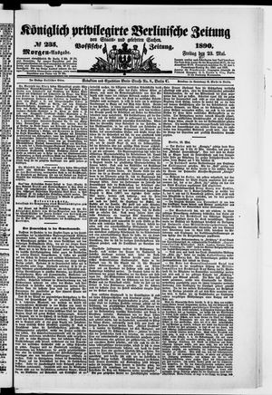 Königlich privilegirte Berlinische Zeitung von Staats- und gelehrten Sachen on May 23, 1890