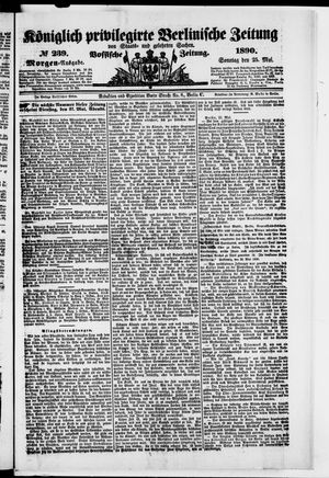 Königlich privilegirte Berlinische Zeitung von Staats- und gelehrten Sachen on May 25, 1890