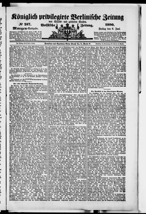 Königlich privilegirte Berlinische Zeitung von Staats- und gelehrten Sachen vom 06.06.1890