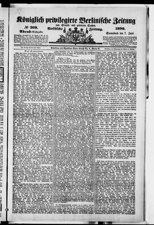 Königlich privilegirte Berlinische Zeitung von Staats- und gelehrten Sachen vom 07.06.1890