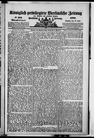Königlich privilegirte Berlinische Zeitung von Staats- und gelehrten Sachen vom 10.06.1890