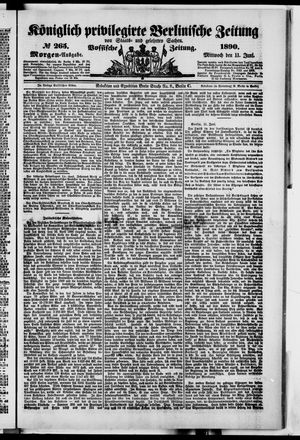 Königlich privilegirte Berlinische Zeitung von Staats- und gelehrten Sachen vom 11.06.1890